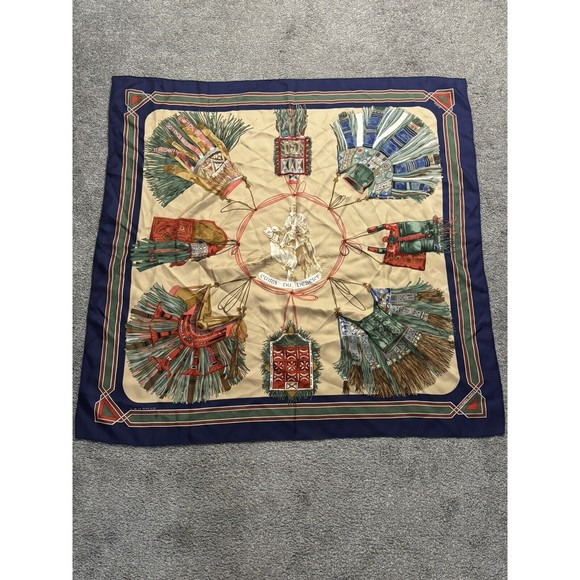 Authentic HERMES "CUIRS DU DESERT" Silk Scarf Carre - Picture 1 of 8